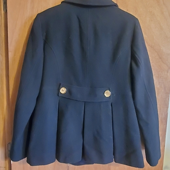 Coldwater creek . Military peacoat. Black gold hardware.  Wool cashmere. Sm/8 - Picture 4 of 11